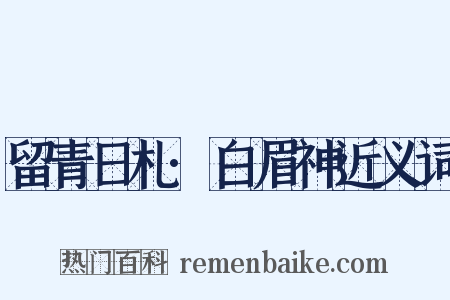 留青日札·白眉神近义词是什么意思的图片